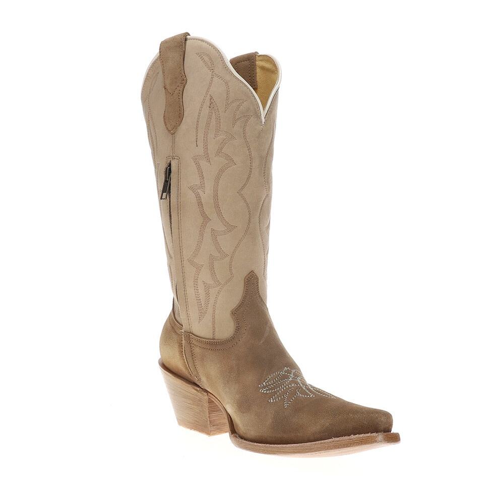 NEW Roper Cowgirl Cate Cutter Boots Tan Snip Toe Embroidered Western Rodeo‎ Chic